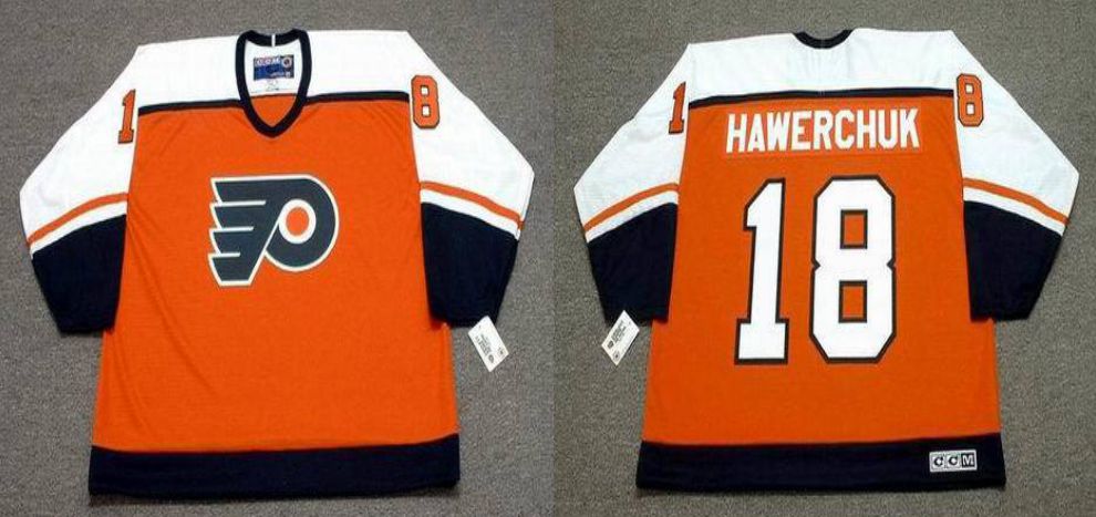 2019 Men Philadelphia Flyers #18 Hawerchuk Orange CCM NHL jerseys->philadelphia flyers->NHL Jersey
